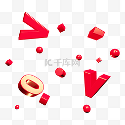 红色字母c图片_C4D漂浮立体字母符号