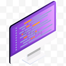 数据电脑分析图片_紫色科技电脑