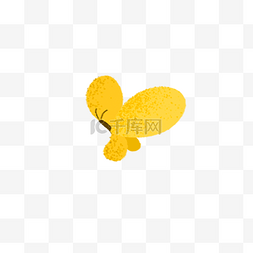 黄色的蝴蝶图片_卡通黄色的蝴蝶免抠图
