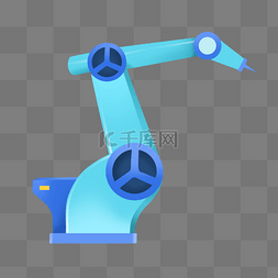 蓝色科技感机械臂