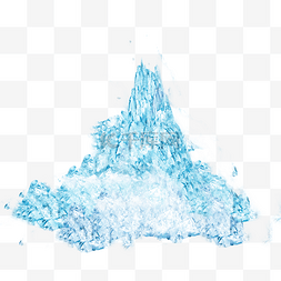 蓝色山峰冰山