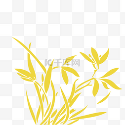 黄色的植物免抠图