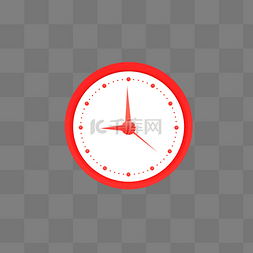 C4D立体仿真钟表红色时钟
