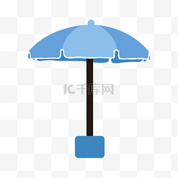 太阳伞图片_蓝色遮阳伞