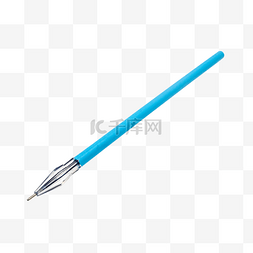 蓝色文具中性笔