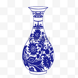 瓷器线稿图片_古风瓷器花瓶