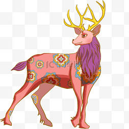 粉色麋鹿小鹿