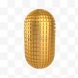 金色金属质感胶囊