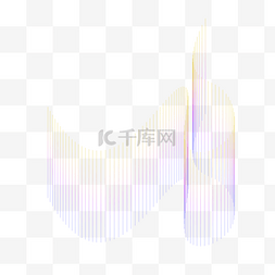 千库电商图片_节日电商黄紫蓝渐变不规则彩色曲