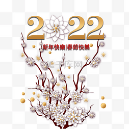 2022农历新年传统白梅花瓣