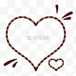 咖啡色图片_七夕情人节爱心巧克力边框