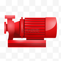 水泵水泵图片_红色消防水泵