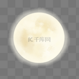 月亮月亮卡通图片_中秋节黄色月亮