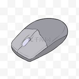 灰色电脑鼠标插图