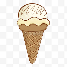 香草味图片_香草甜筒冰淇淋卡通素材洗下载