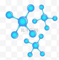 蓝色的水分子