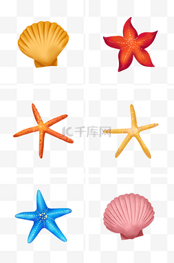 海星动画图片_海星和贝壳组图夏天