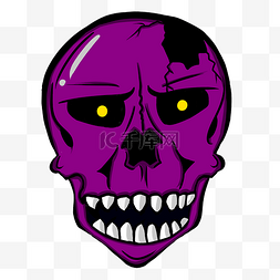 紫色可怕骷髅