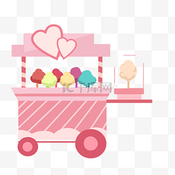 粉色棉花糖车