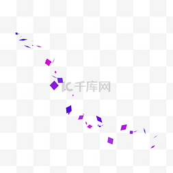 漂浮碎片图片_蓝紫色几何装饰碎片