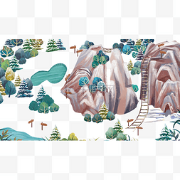 冰天雪地迷宫风景