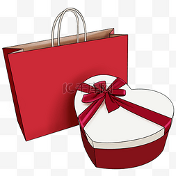 礼物盒系带图片_母亲节红色心形礼盒