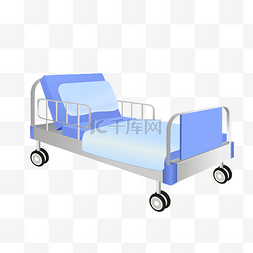 病床图片_蓝色的病床