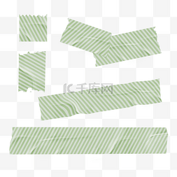 细条纹复古草绿色手工贴纸胶布贴