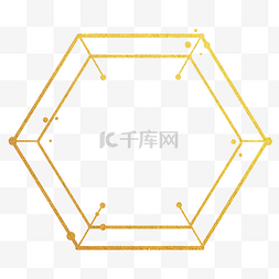 psd格式素材图片_烫金简约线条几何不规则图形