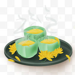 中国风托盘里的菊花茶