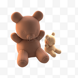 3d可爱小熊玩偶