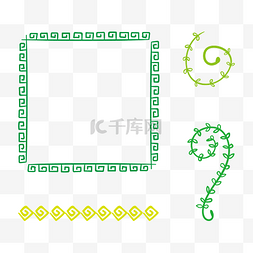 回形纹植物图片_回形纹花边