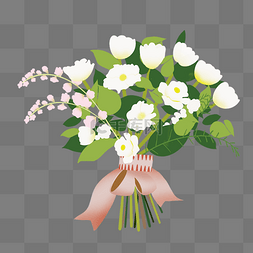 白色花卉手捧花