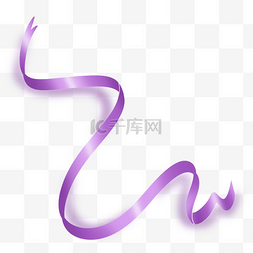 紫色彩带飘带丝带