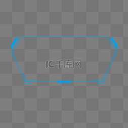 简约科技感蓝色炫酷边框标题框矢