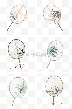 中国风古典风格古风水墨扇子