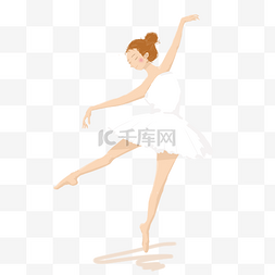 芭蕾图片_舞蹈跳舞女孩插画卡通