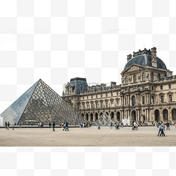 法国国旗图片_巴黎卢浮宫