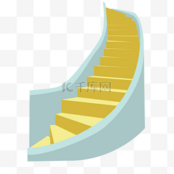 台阶图片_弯弯黄色楼梯