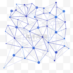蓝色科技感网络节点