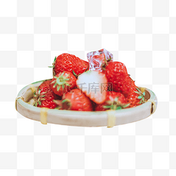 草莓图片_一盘子新鲜草莓