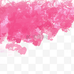 粉色水彩水墨效果