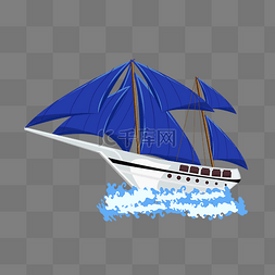 运输工具蓝色帆船
