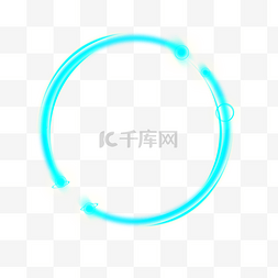 蓝色光效圆环图片_蓝色科技感酷炫圆环光效