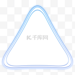 蓝色线条简约清新图片_蓝紫色三角形清新简约边框