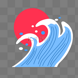 日本红日海浪