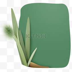 小清新植物文本框图片_夏天春天清新异形边框小众标题框