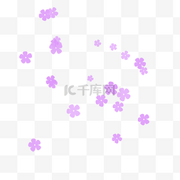 紫色小花漂浮