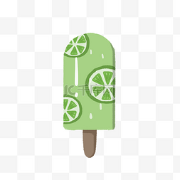 绿色青柠檬冰棍