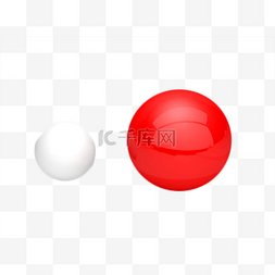 独特的图层图片_白色小球红色